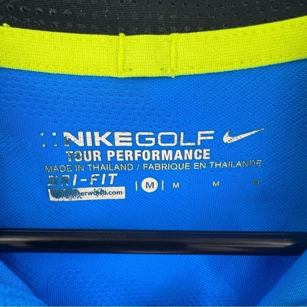 Nike Tour Performance Blue‎ and Black Polo Shirt with Classic Design